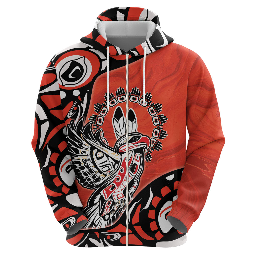 Canada National Indigenous Peoples Day Hoodie Haida Art Eagle