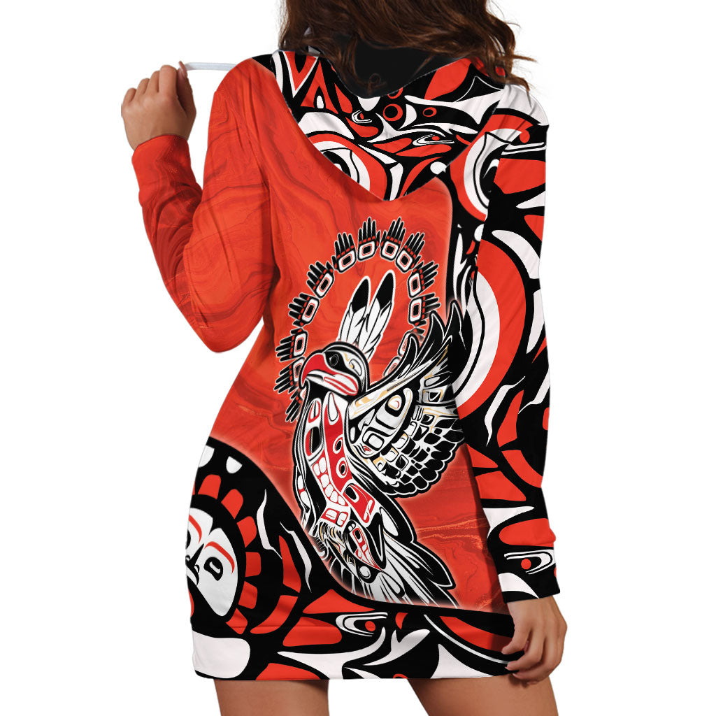 Canada National Indigenous Peoples Day Hoodie Dress Haida Art Eagle