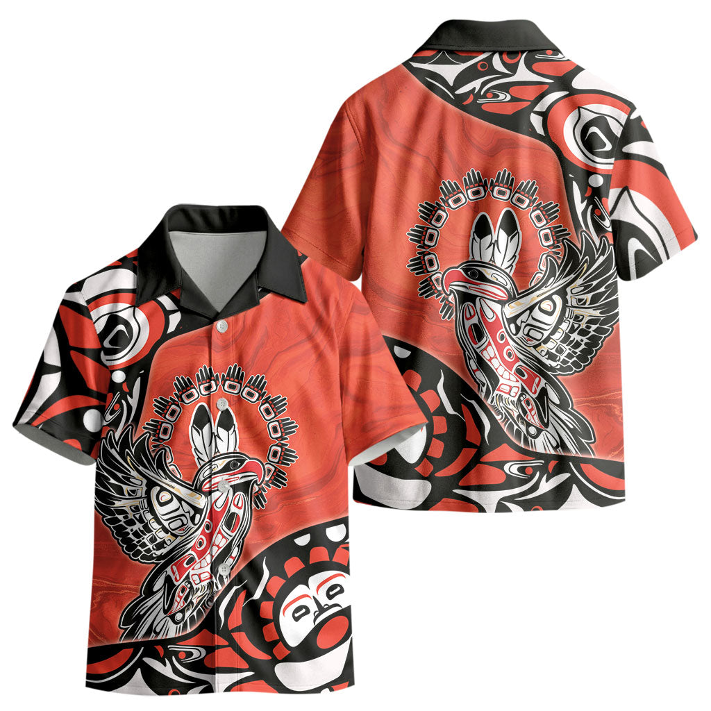 Canada National Indigenous Peoples Day Kid Hawaiian Shirt Haida Art Eagle LT05