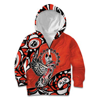 Canada National Indigenous Peoples Day Kid Hoodie Haida Art Eagle