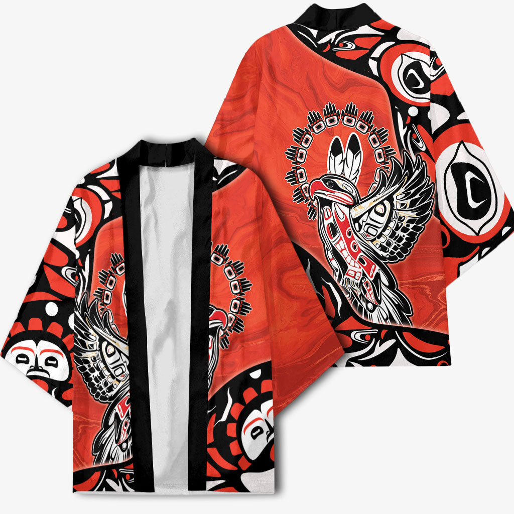 Canada National Indigenous Peoples Day Kimono Haida Art Eagle
