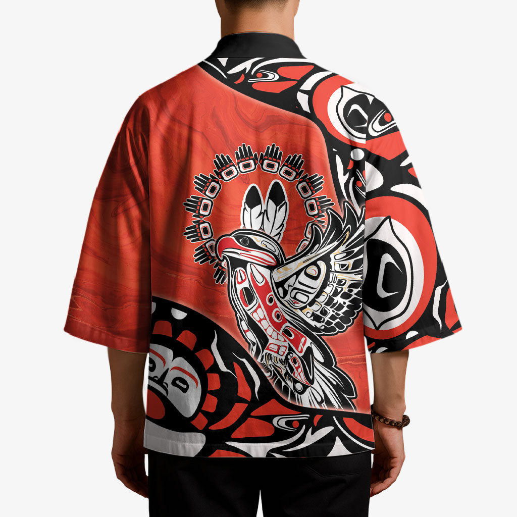 Canada National Indigenous Peoples Day Kimono Haida Art Eagle