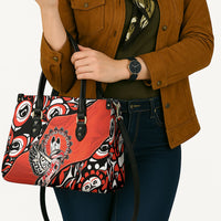 Canada National Indigenous Peoples Day Leather Bag Haida Art Eagle