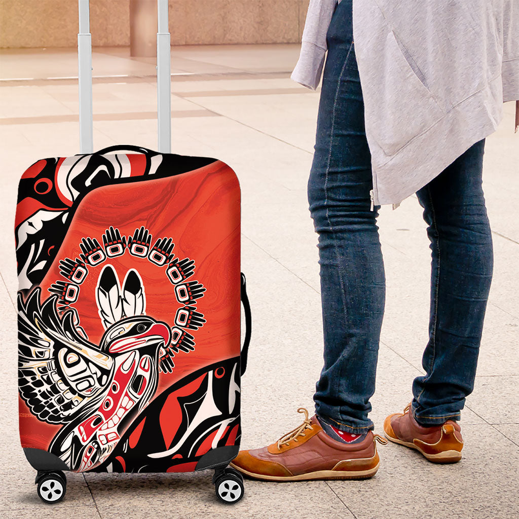 Canada National Indigenous Peoples Day Luggage Cover Haida Art Eagle