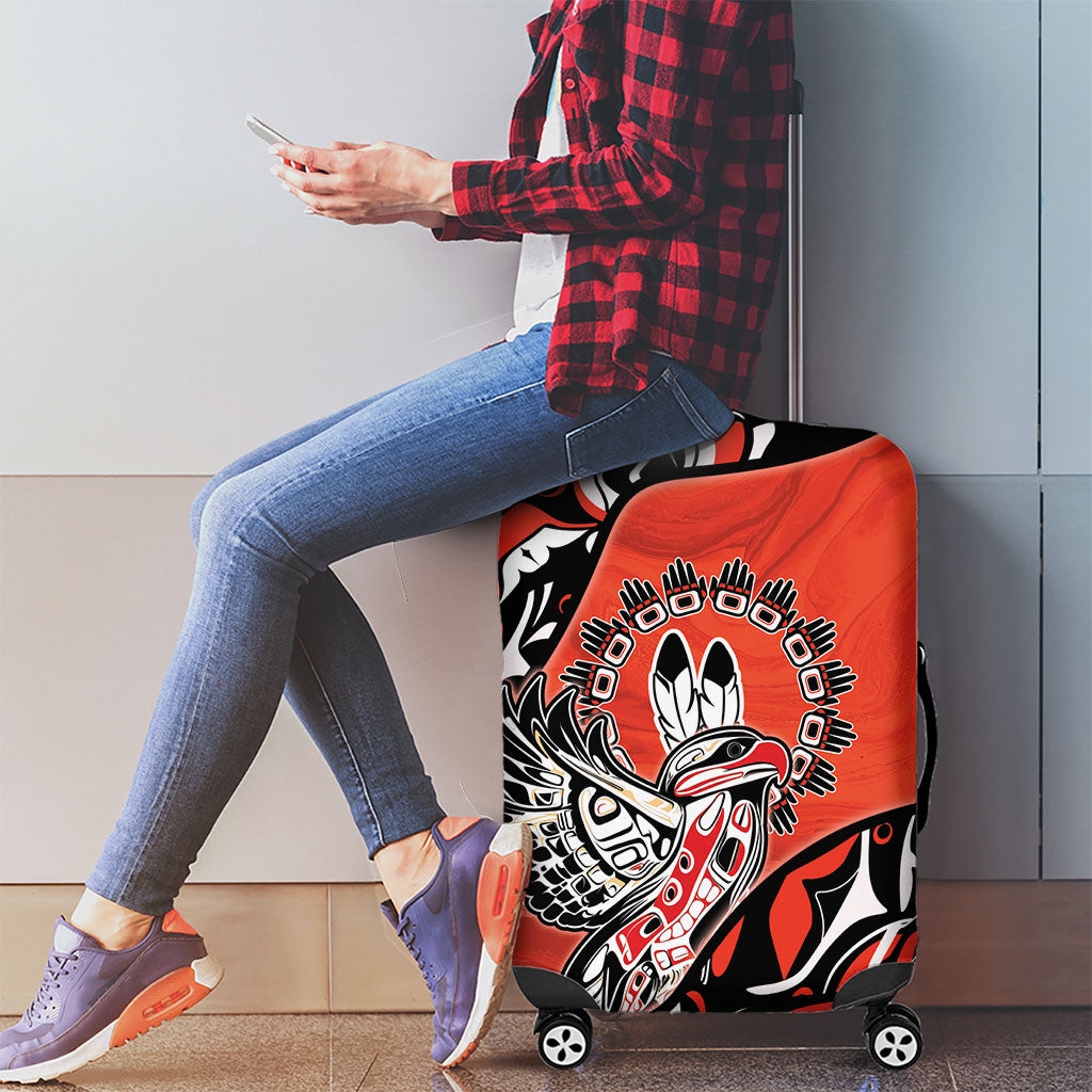 Canada National Indigenous Peoples Day Luggage Cover Haida Art Eagle