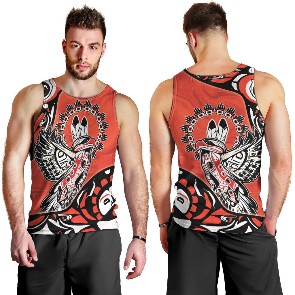 Canada National Indigenous Peoples Day Men Tank Top Haida Art Eagle