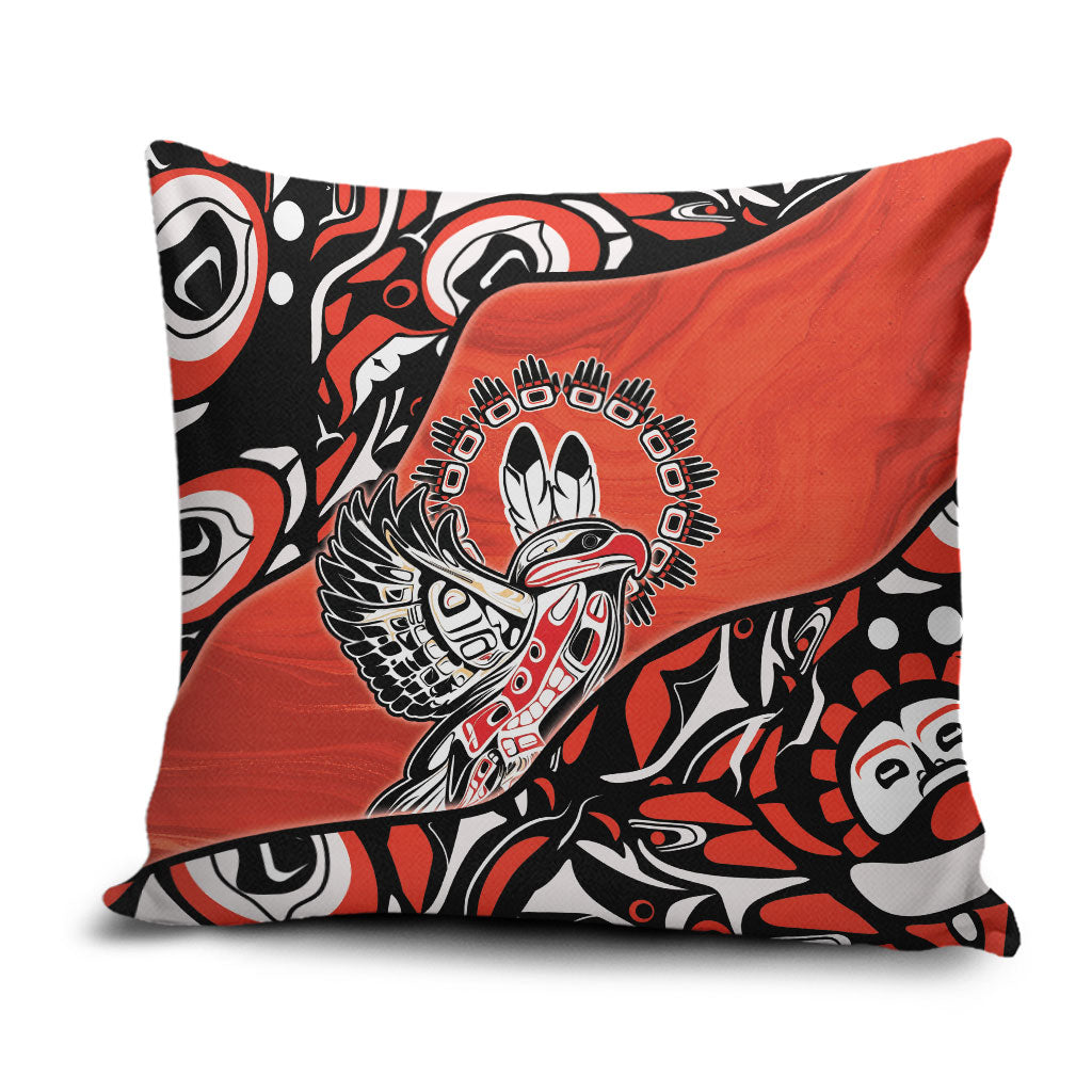 Canada National Indigenous Peoples Day Pillow Cover Haida Art Eagle