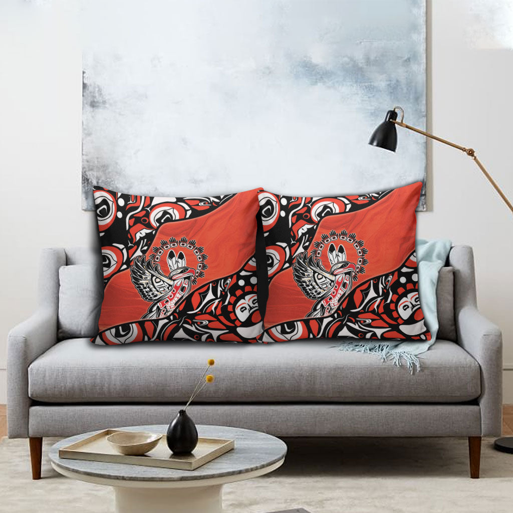 Canada National Indigenous Peoples Day Pillow Cover Haida Art Eagle