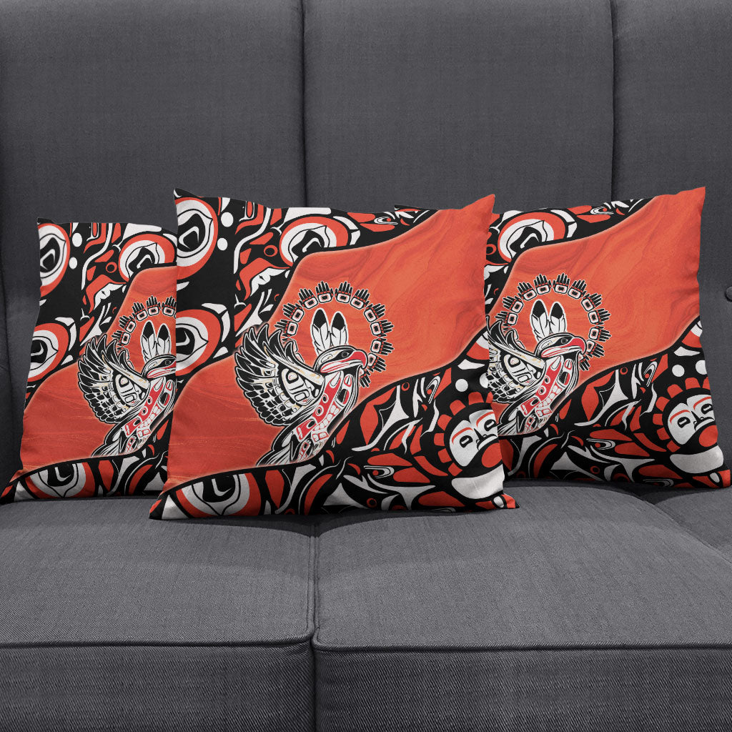Canada National Indigenous Peoples Day Pillow Cover Haida Art Eagle