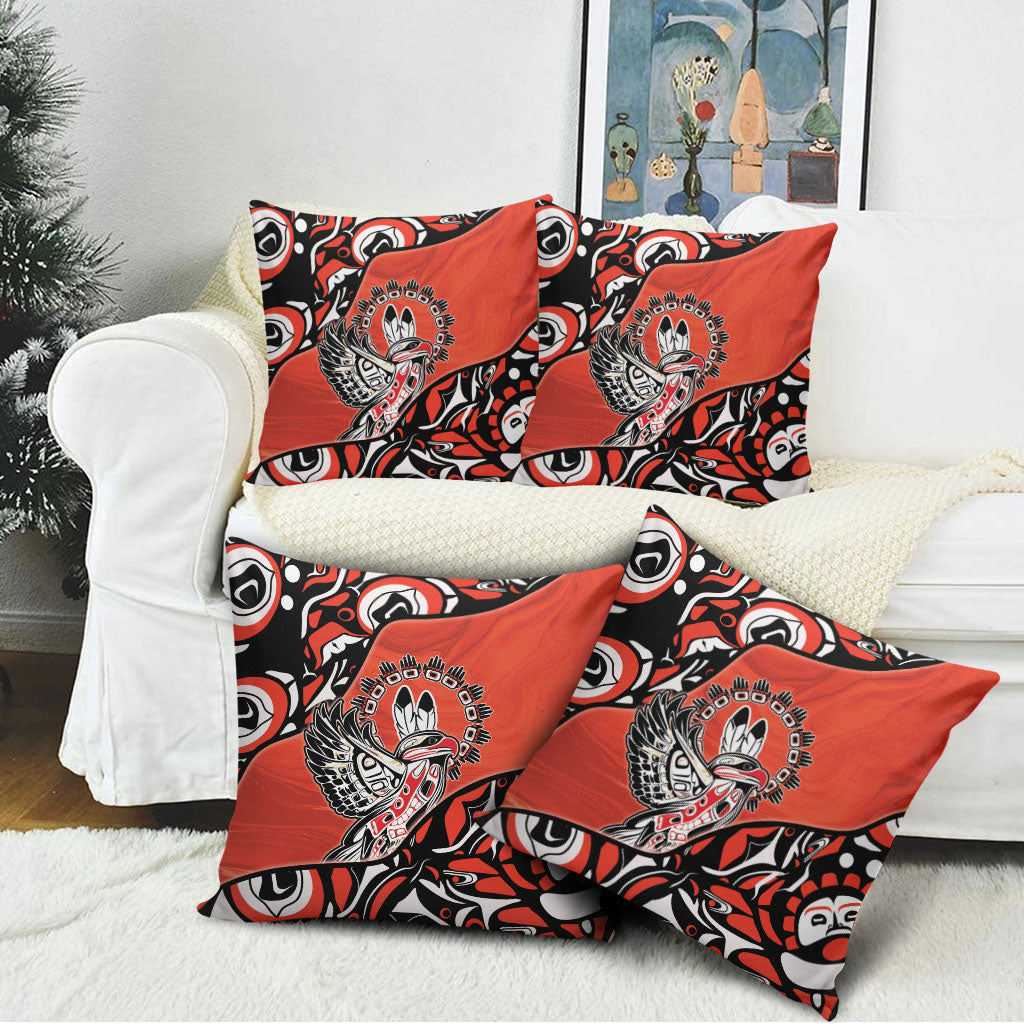 Canada National Indigenous Peoples Day Pillow Cover Haida Art Eagle