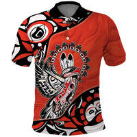 Canada National Indigenous Peoples Day Polo Shirt Haida Art Eagle