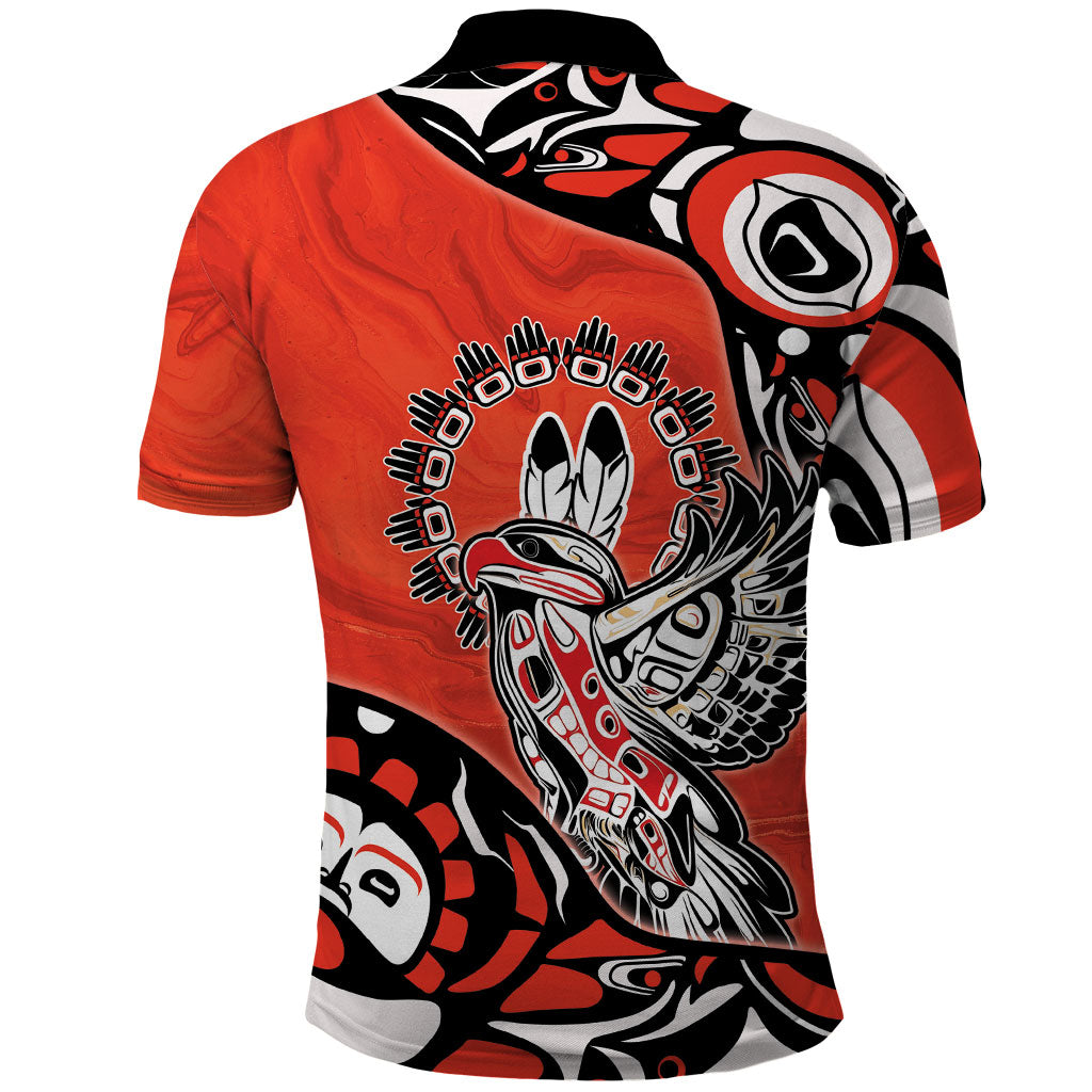 Canada National Indigenous Peoples Day Polo Shirt Haida Art Eagle
