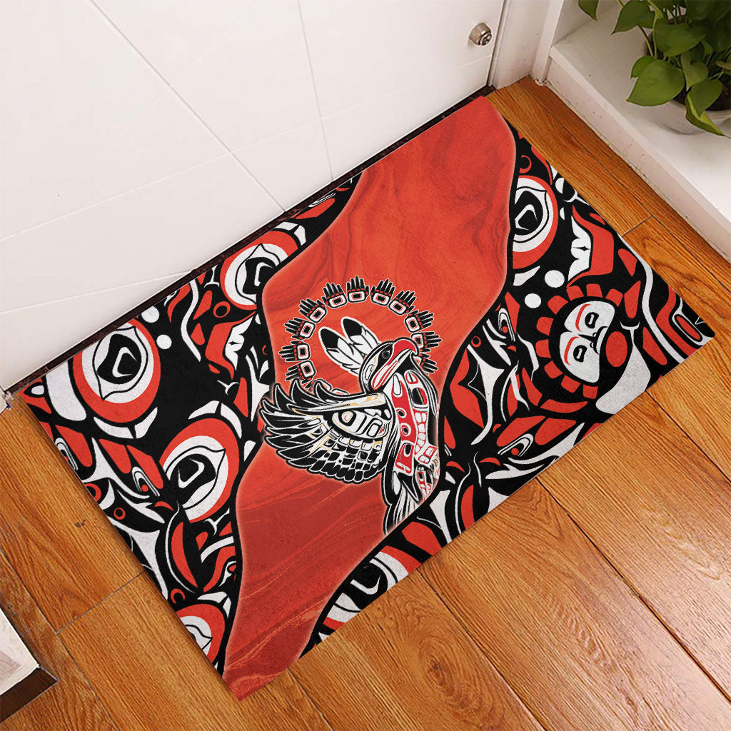 Canada National Indigenous Peoples Day Rubber Doormat Haida Art Eagle