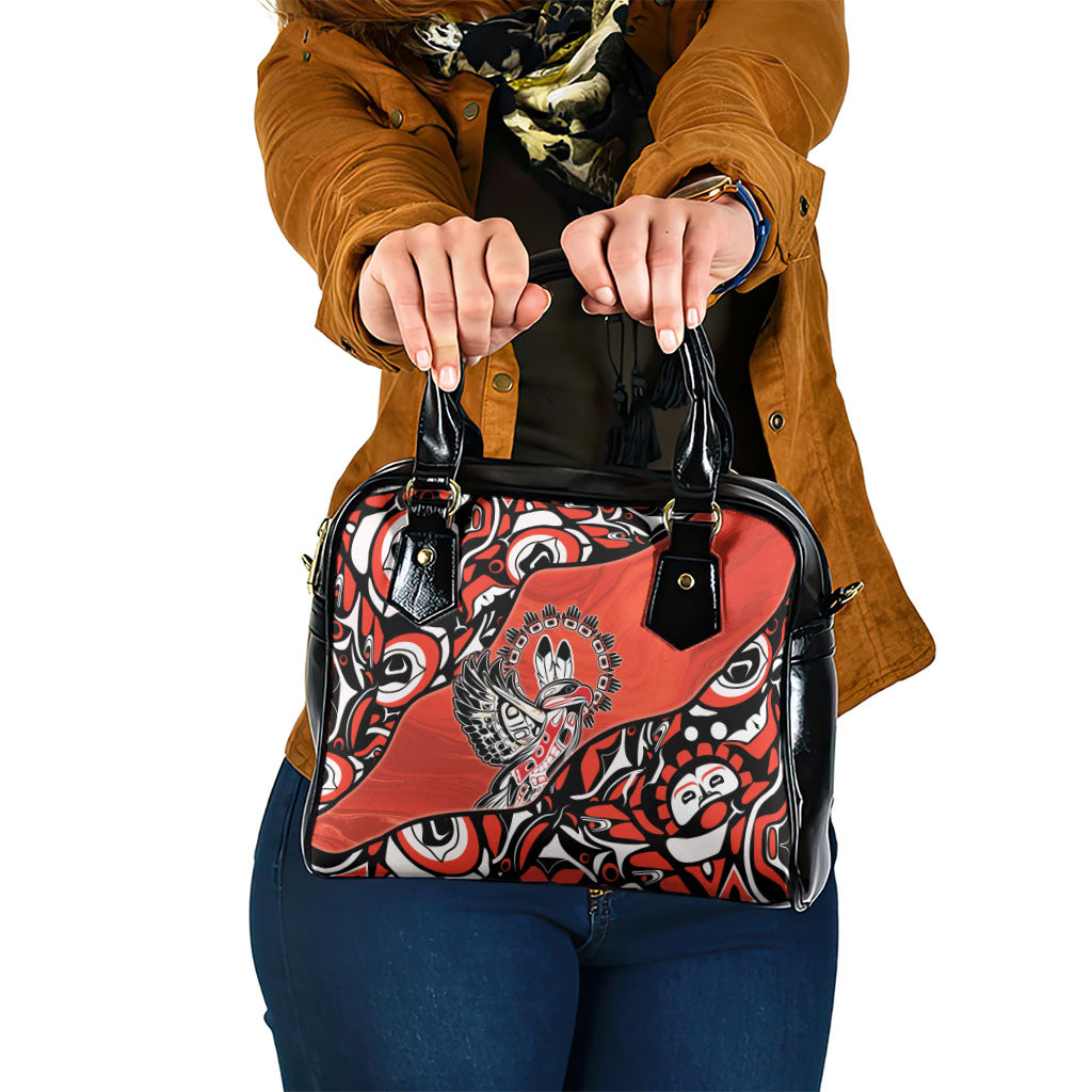 Canada National Indigenous Peoples Day Shoulder Handbag Haida Art Eagle