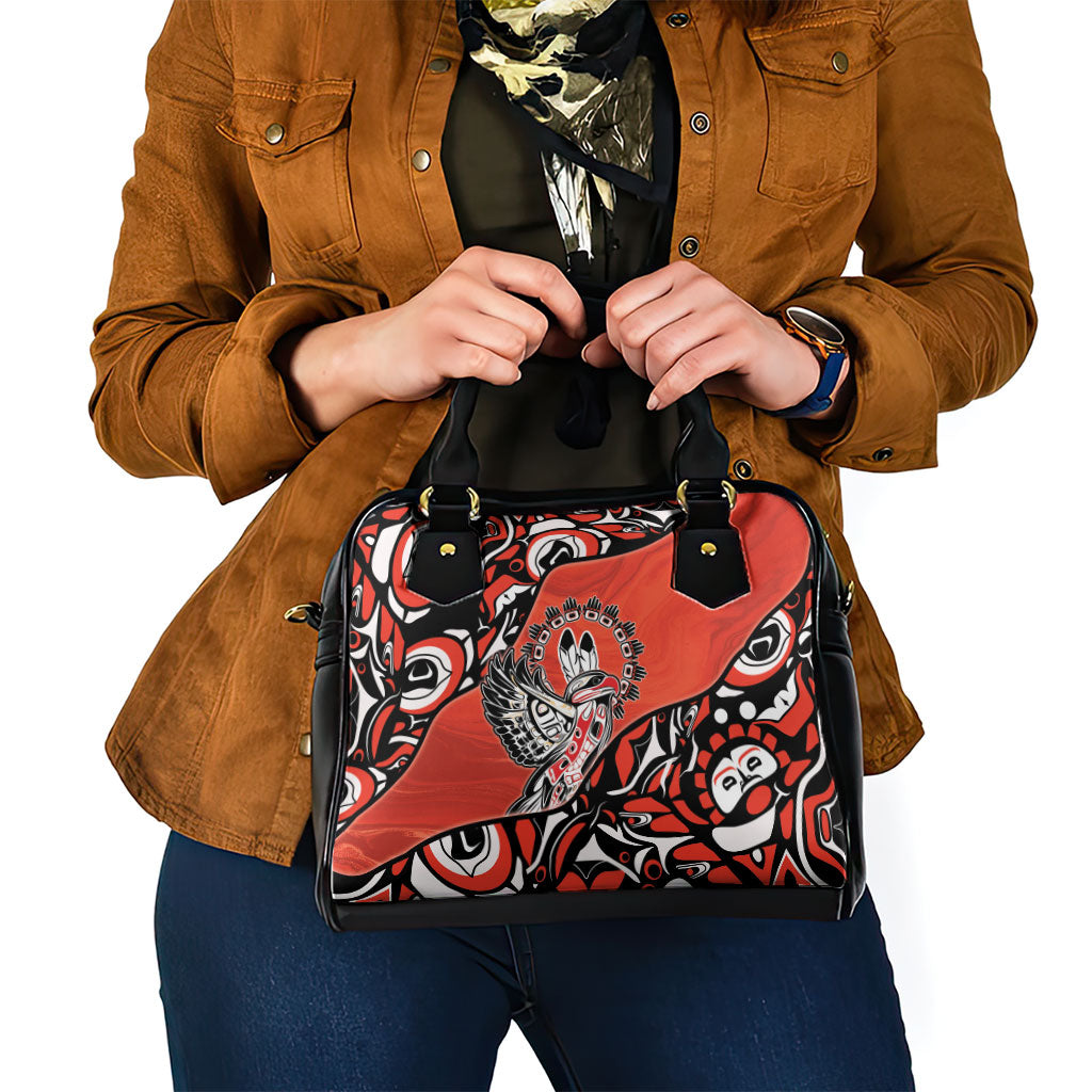 Canada National Indigenous Peoples Day Shoulder Handbag Haida Art Eagle