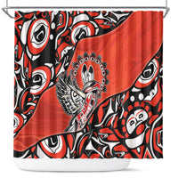 Canada National Indigenous Peoples Day Shower Curtain Haida Art Eagle