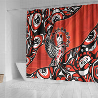 Canada National Indigenous Peoples Day Shower Curtain Haida Art Eagle