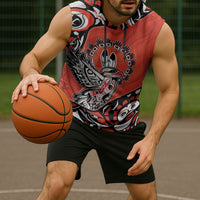 Canada National Indigenous Peoples Day Sleeveless Hoodie Haida Art Eagle