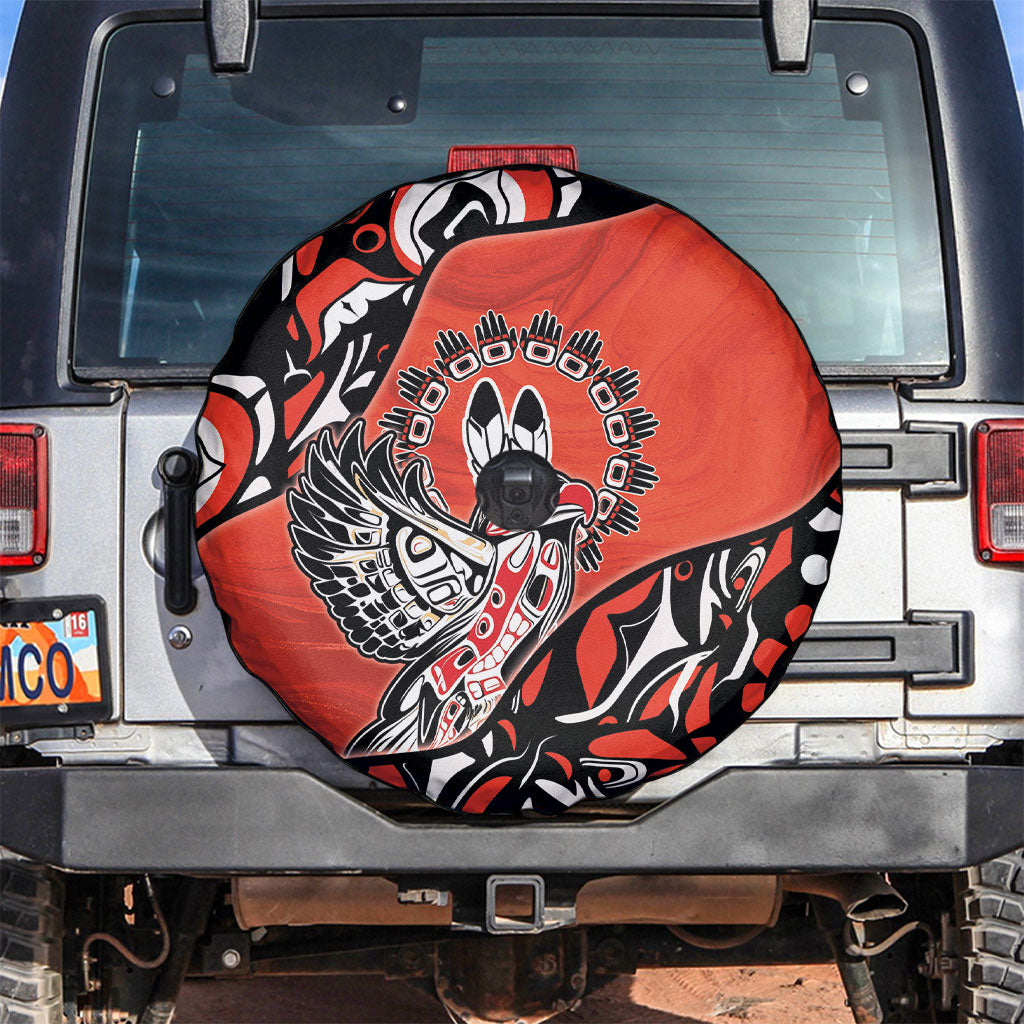 Canada National Indigenous Peoples Day Spare Tire Cover Haida Art Eagle
