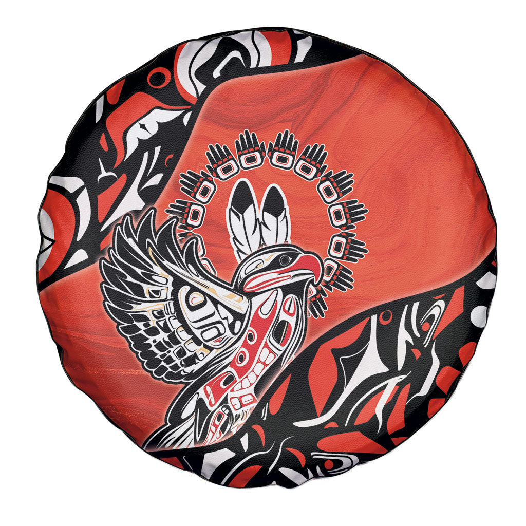 Canada National Indigenous Peoples Day Spare Tire Cover Haida Art Eagle