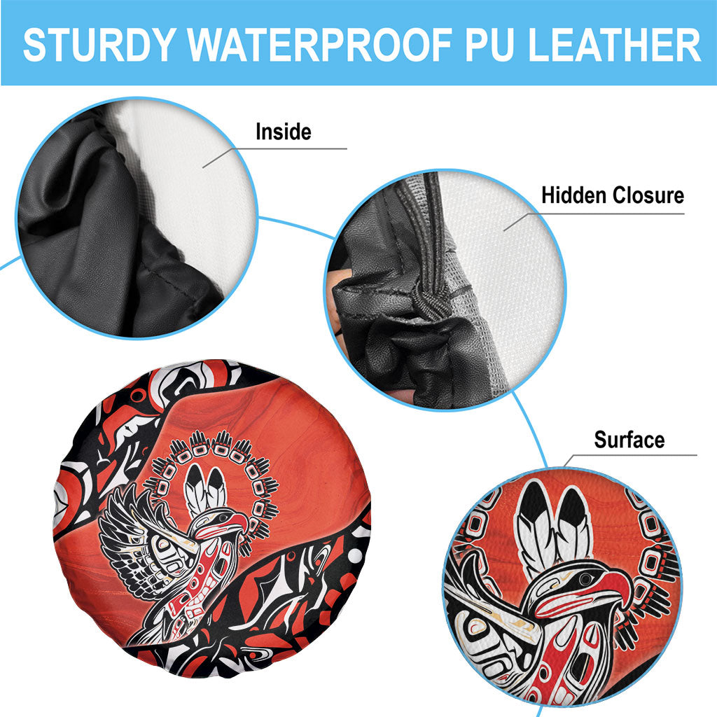 Canada National Indigenous Peoples Day Spare Tire Cover Haida Art Eagle
