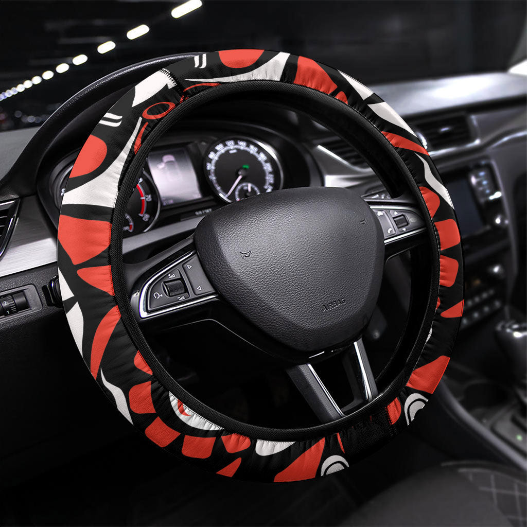 Canada National Indigenous Peoples Day Steering Wheel Cover Haida Art Eagle
