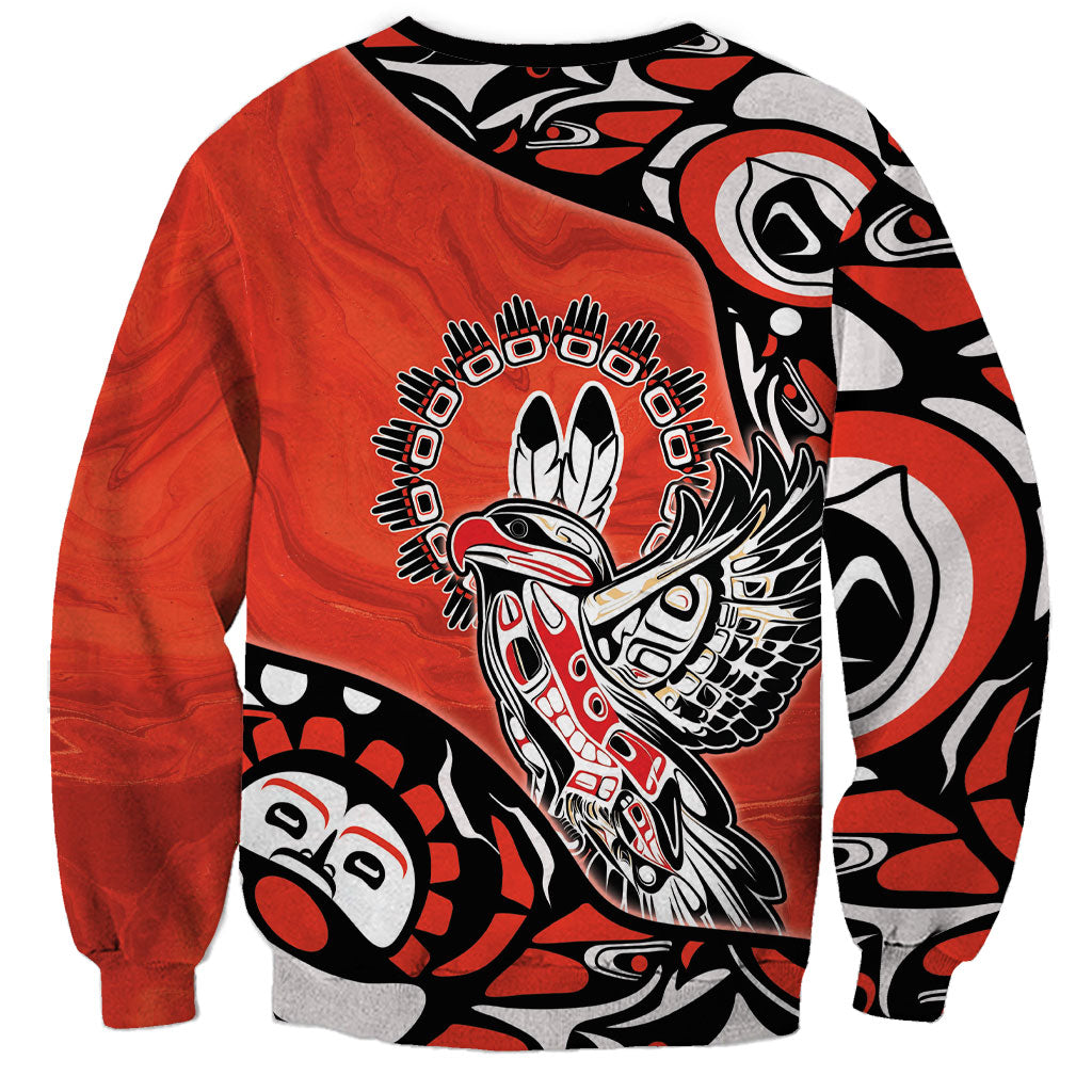 Canada National Indigenous Peoples Day Sweatshirt Haida Art Eagle