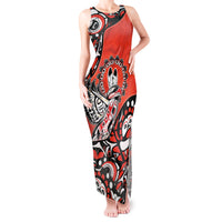 Canada National Indigenous Peoples Day Tank Maxi Dress Haida Art Eagle