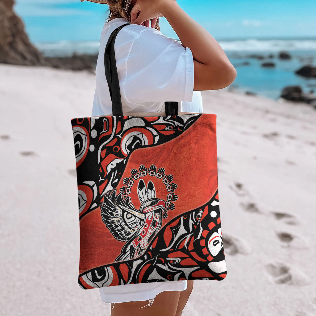 Canada National Indigenous Peoples Day Tote Bag Haida Art Eagle