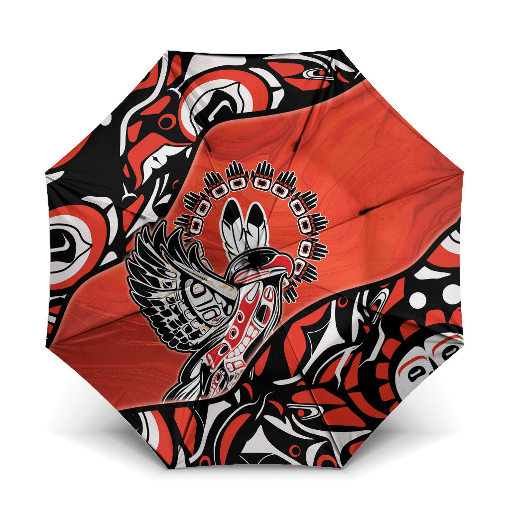Canada National Indigenous Peoples Day Umbrella Haida Art Eagle