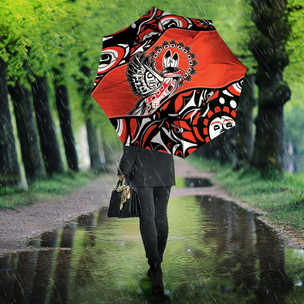 Canada National Indigenous Peoples Day Umbrella Haida Art Eagle
