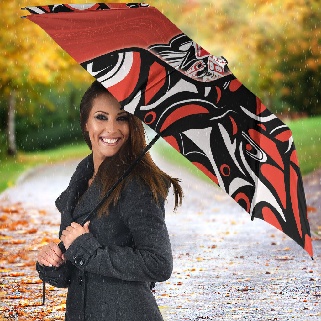 Canada National Indigenous Peoples Day Umbrella Haida Art Eagle