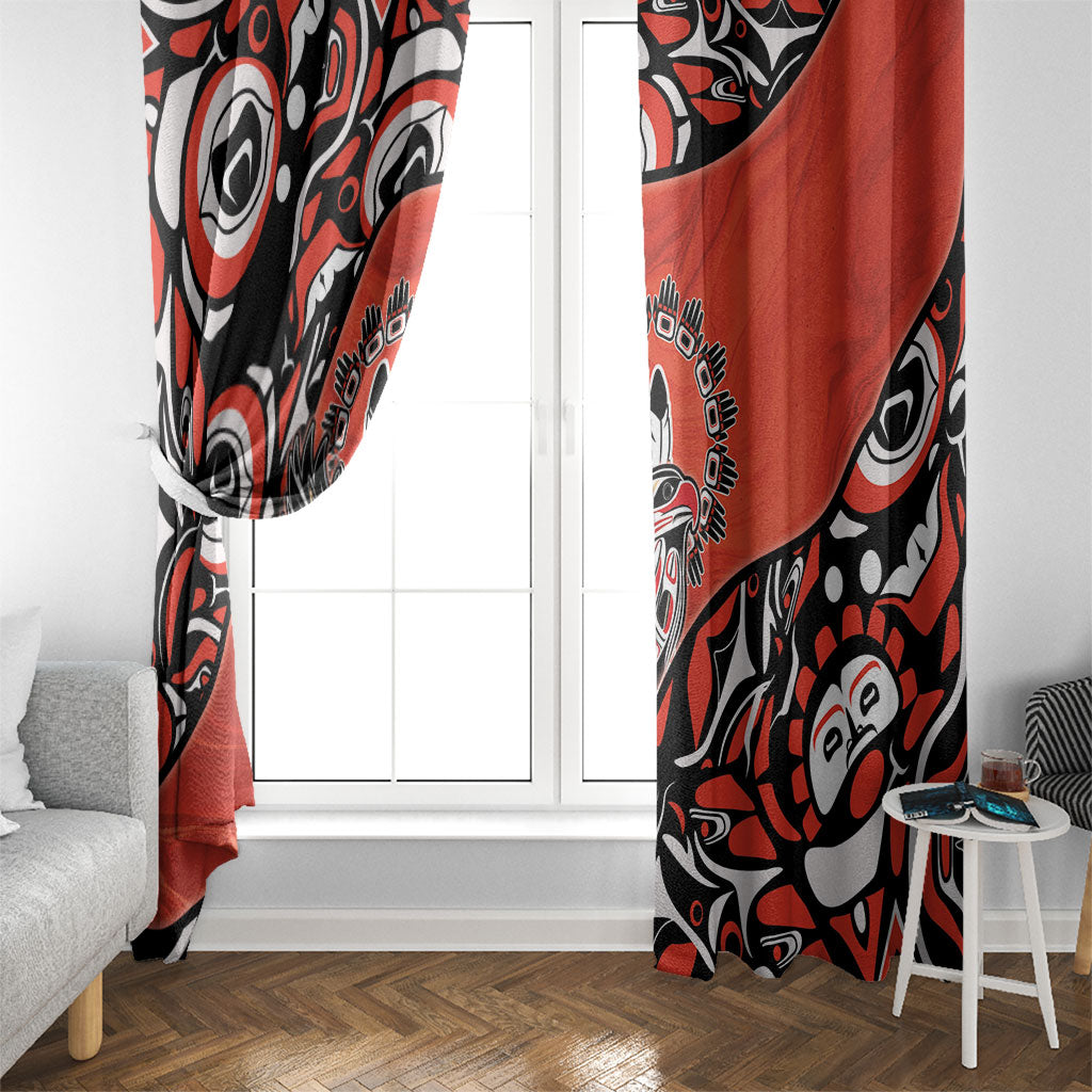 Canada National Indigenous Peoples Day Window Curtain Haida Art Eagle