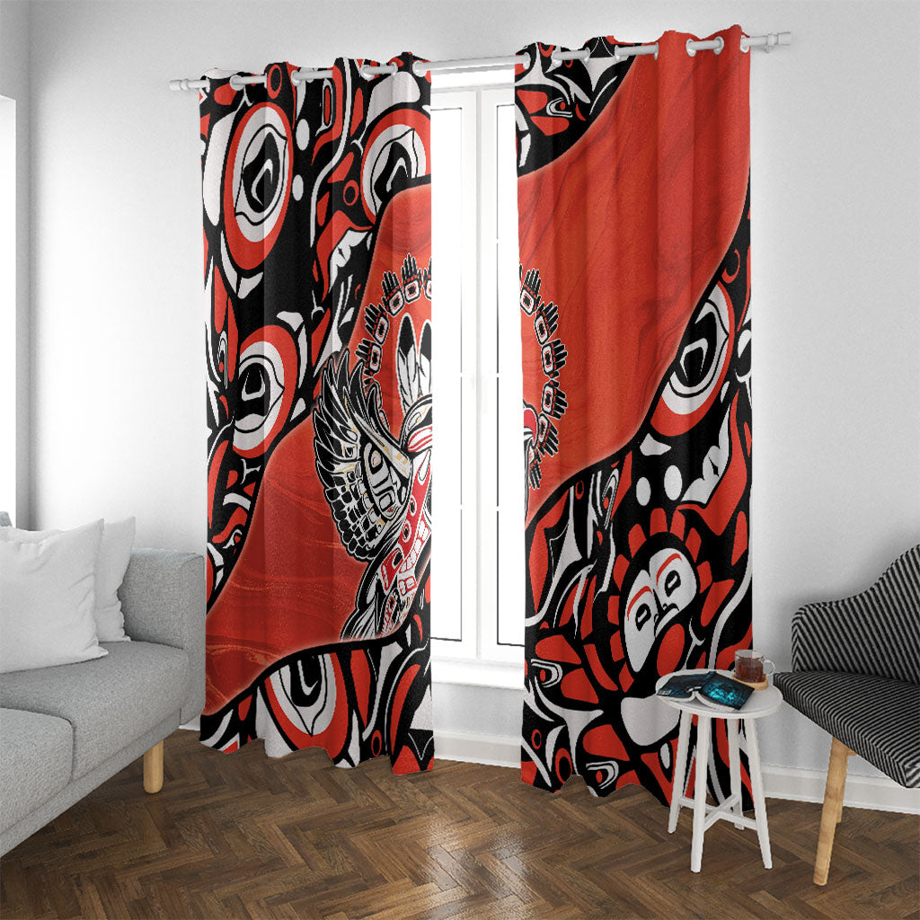 Canada National Indigenous Peoples Day Window Curtain Haida Art Eagle