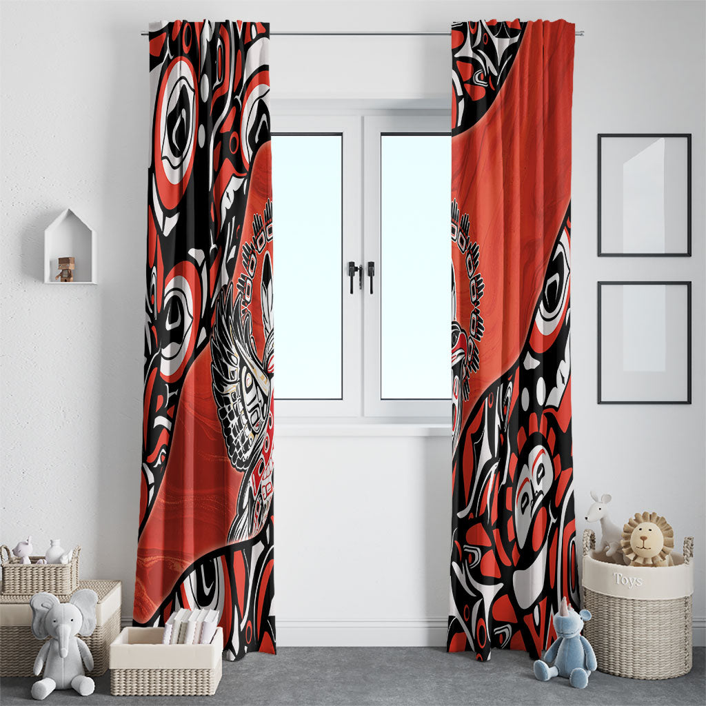 Canada National Indigenous Peoples Day Window Curtain Haida Art Eagle