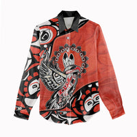 Canada National Indigenous Peoples Day Women Casual Shirt Haida Art Eagle