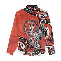 Canada National Indigenous Peoples Day Women Casual Shirt Haida Art Eagle