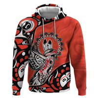Canada National Indigenous Peoples Day Zip Hoodie Haida Art Eagle