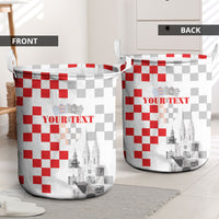 Personalized Croatia Hrvatska Laundry Basket National Day 2026 White Version