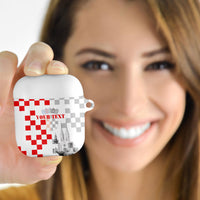 Personalized Croatia Hrvatska AirPods Case National Day 2026 White Version