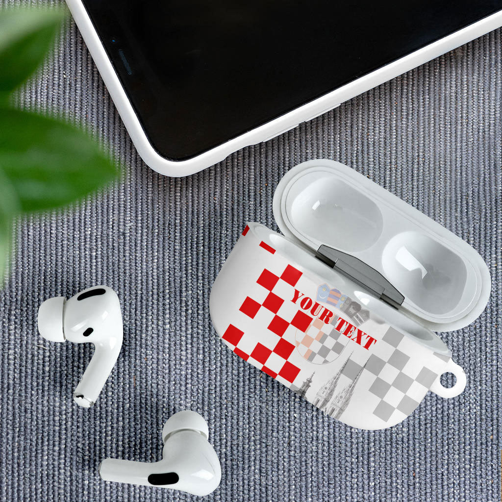Personalized Croatia Hrvatska AirPods Case National Day 2026 White Version