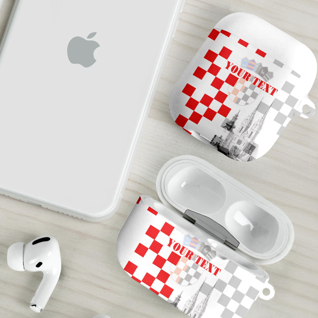 Personalized Croatia Hrvatska AirPods Case National Day 2026 White Version