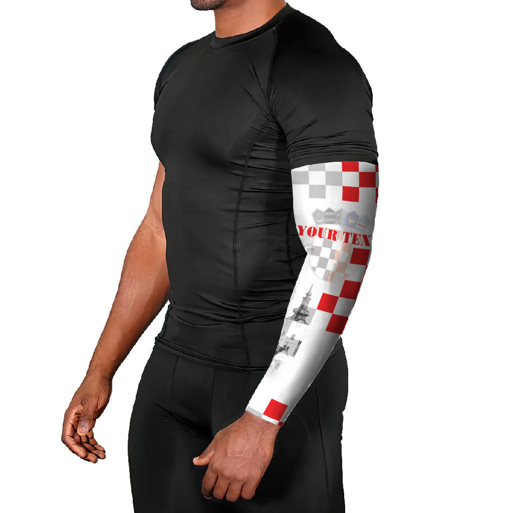 Personalized Croatia Hrvatska Arm Sleeves National Day 2026 White Version