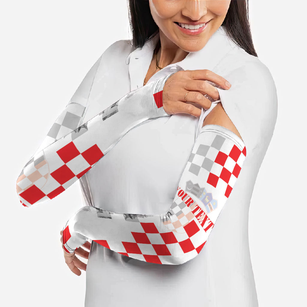 Personalized Croatia Hrvatska Arm Sleeves National Day 2026 White Version