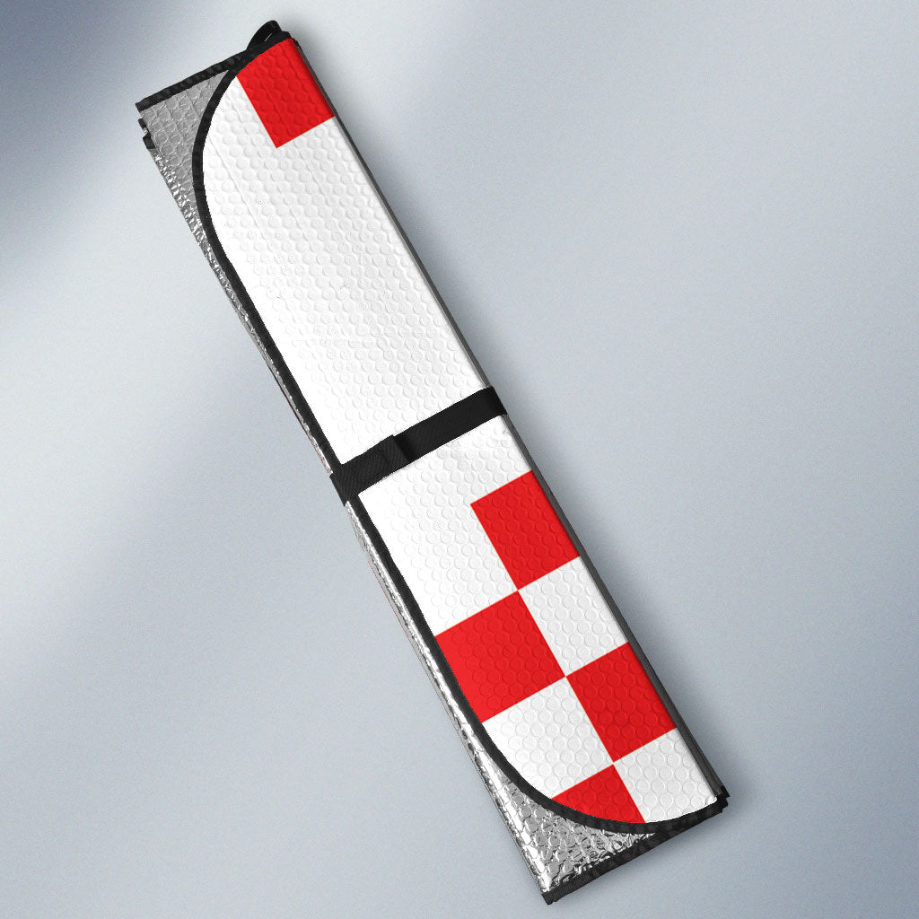 Personalized Croatia Hrvatska Auto Sun Shade National Day 2026 White Version