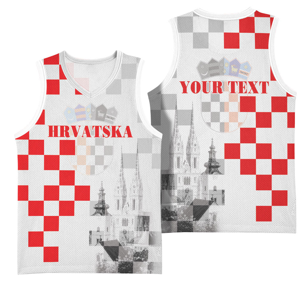 Personalized Croatia Hrvatska Basketball Jersey National Day 2026 White Version