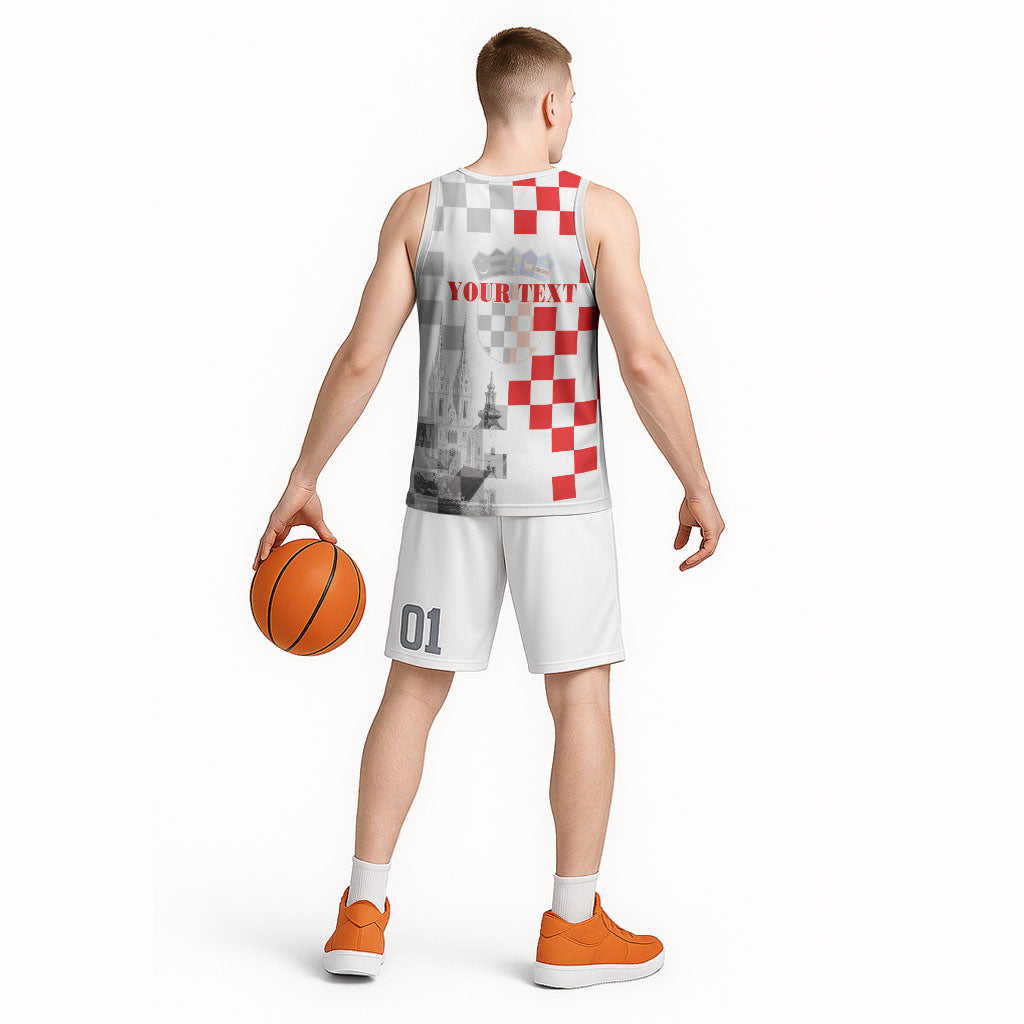 Personalized Croatia Hrvatska Basketball Jersey National Day 2026 White Version