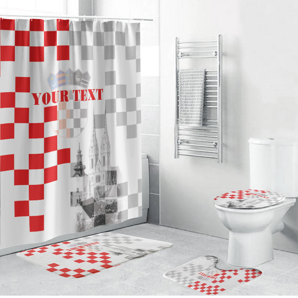 Personalized Croatia Hrvatska Bathroom Set National Day 2026 White Version