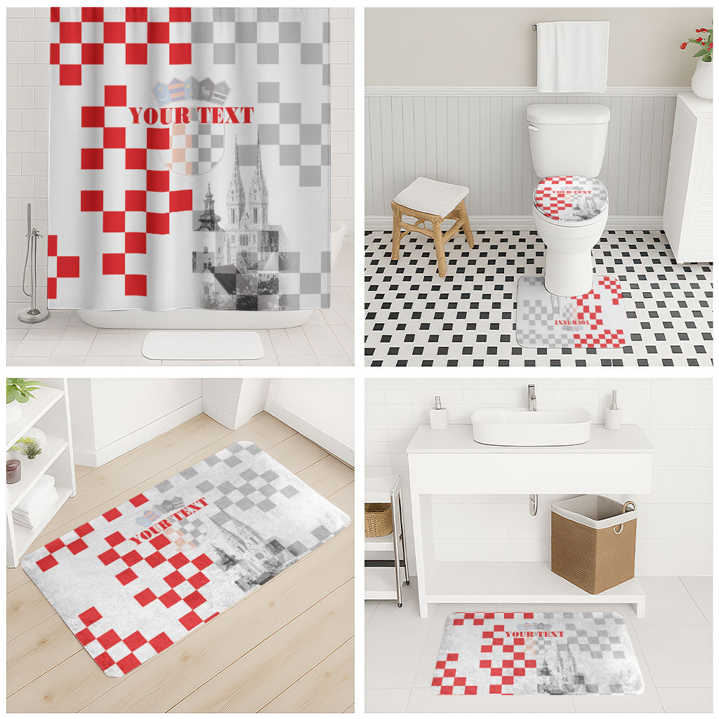 Personalized Croatia Hrvatska Bathroom Set National Day 2026 White Version