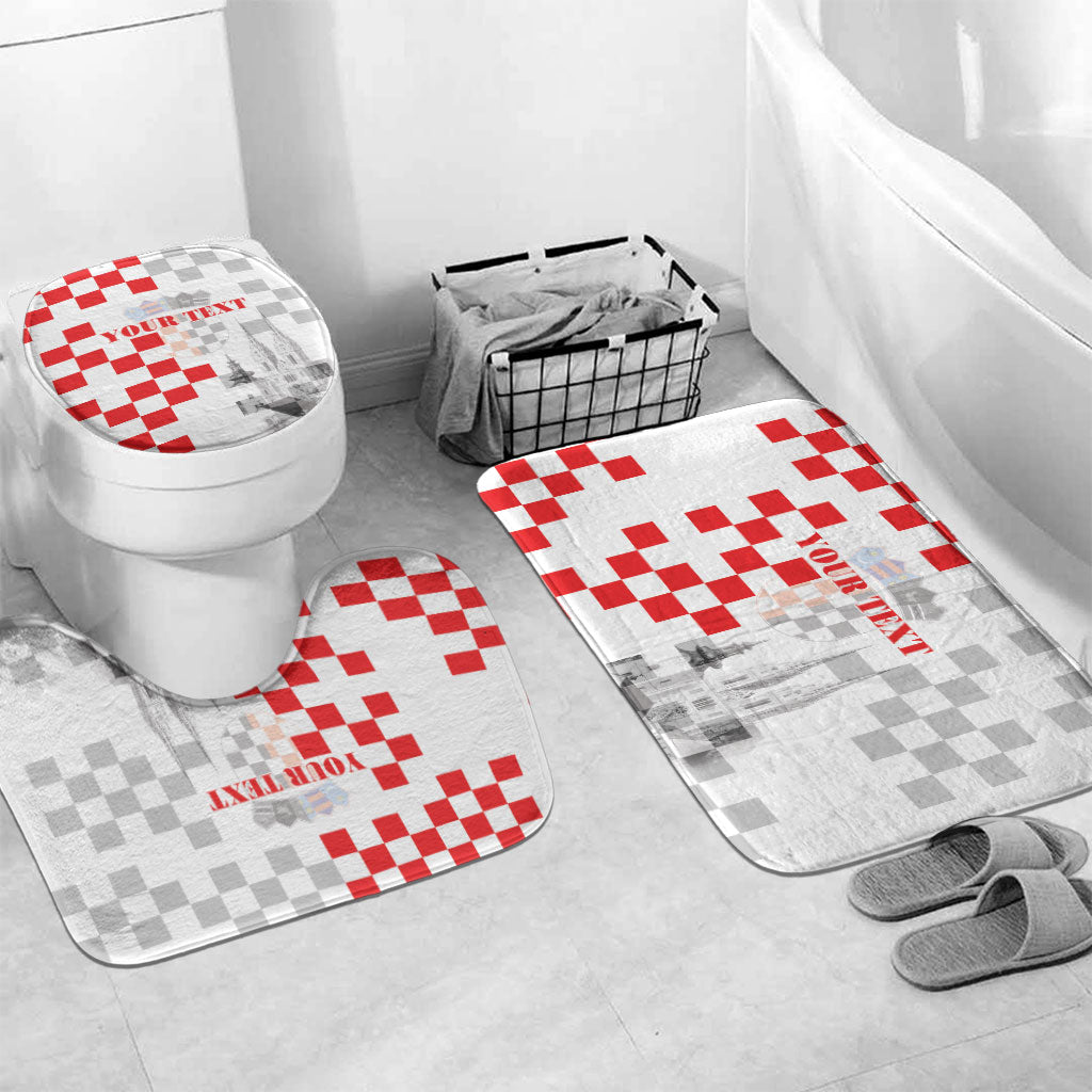 Personalized Croatia Hrvatska Bathroom Set National Day 2026 White Version